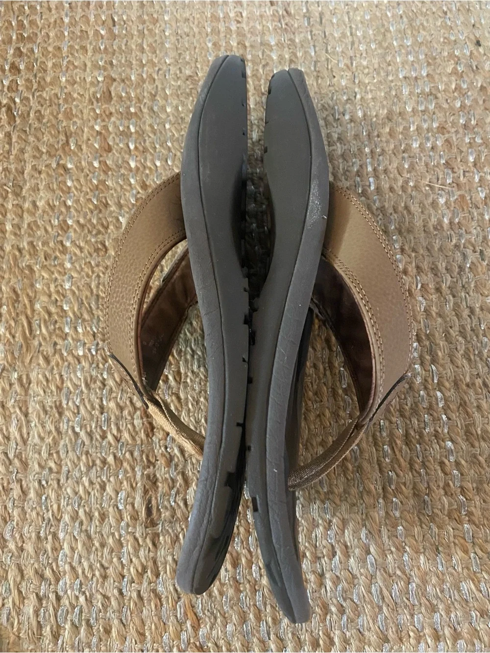 OluKai Ohana Men's Sandals Size 12 Brown Tan Comfort Flip Flops Beach Casual